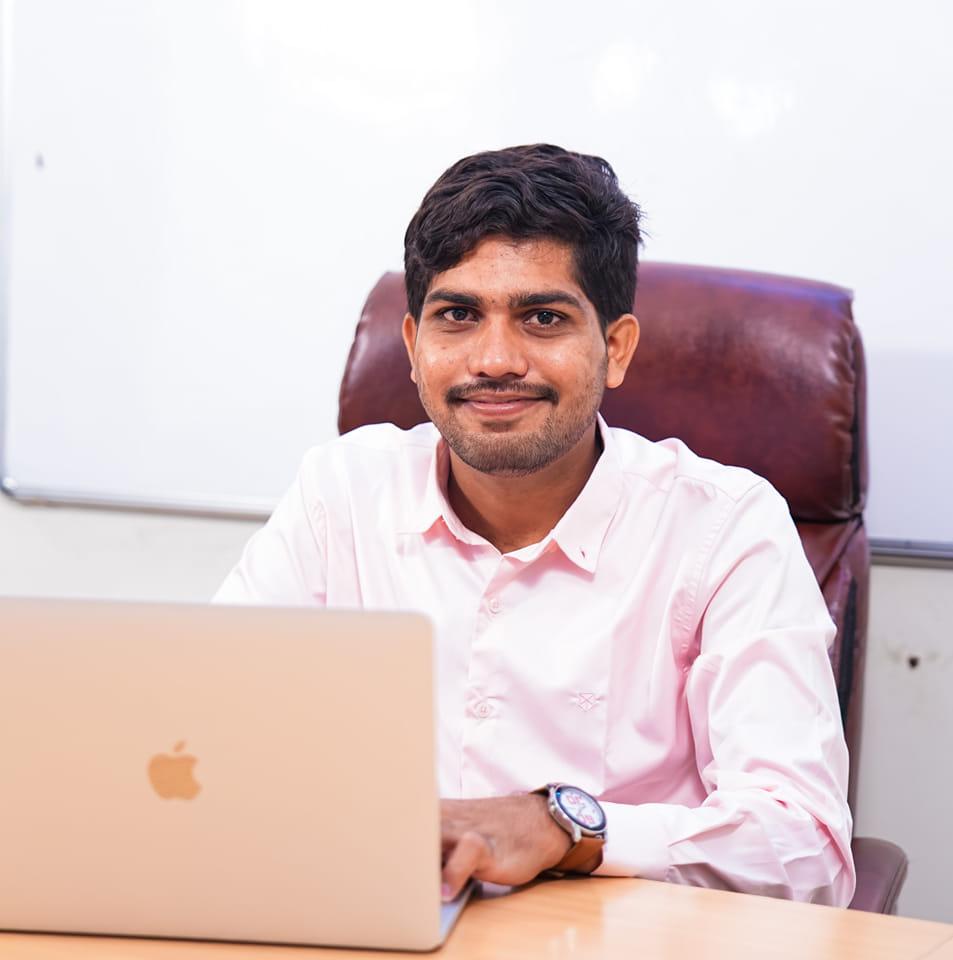 Rakesh Bandari With Laptop