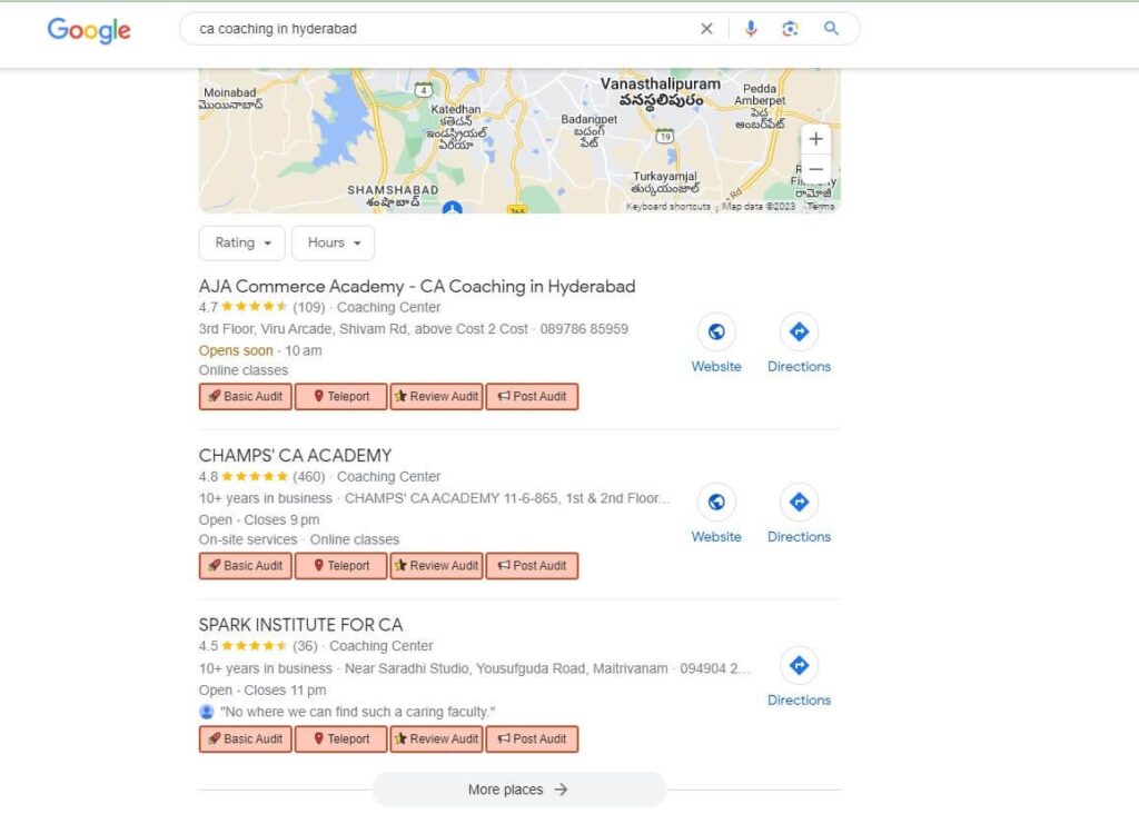 Historical SEO case study for AJA Commerce Academy
