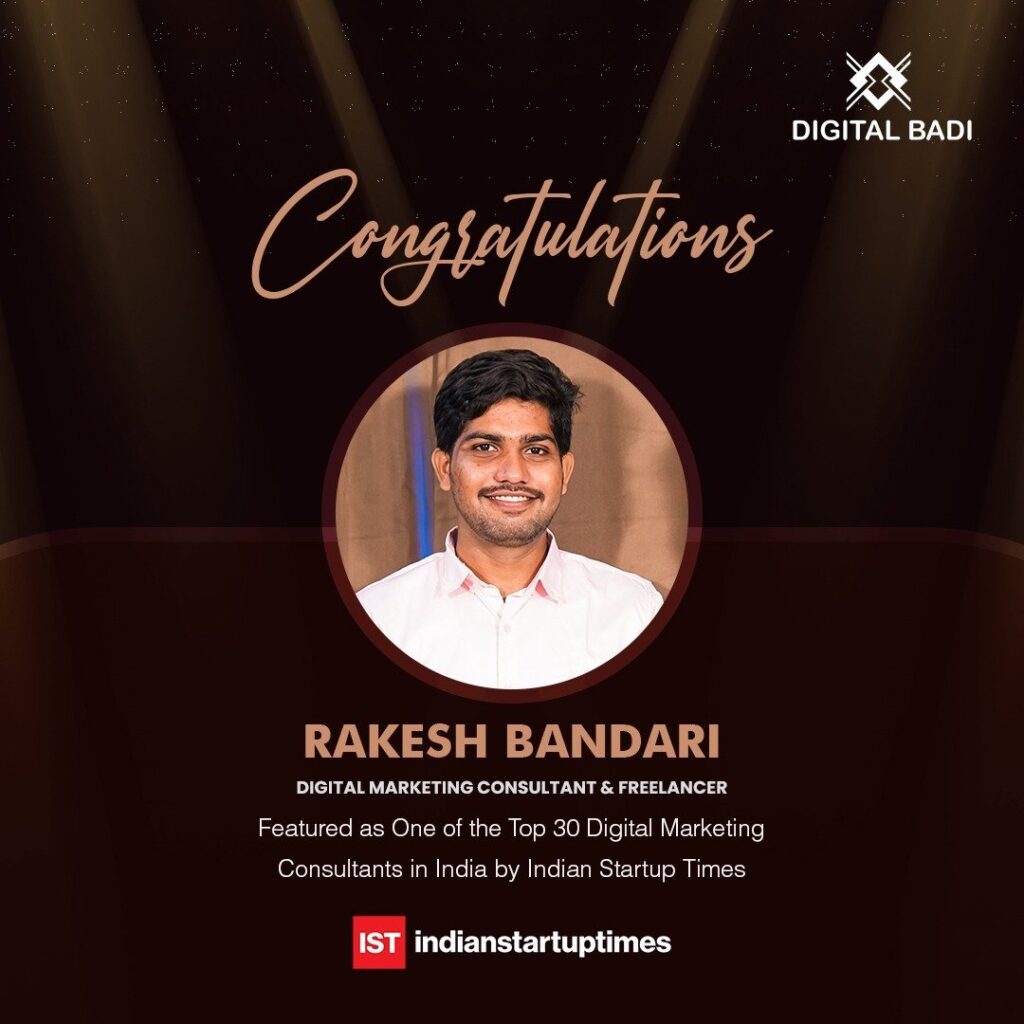 Rakesh Bandari featured on Indian Startup Times